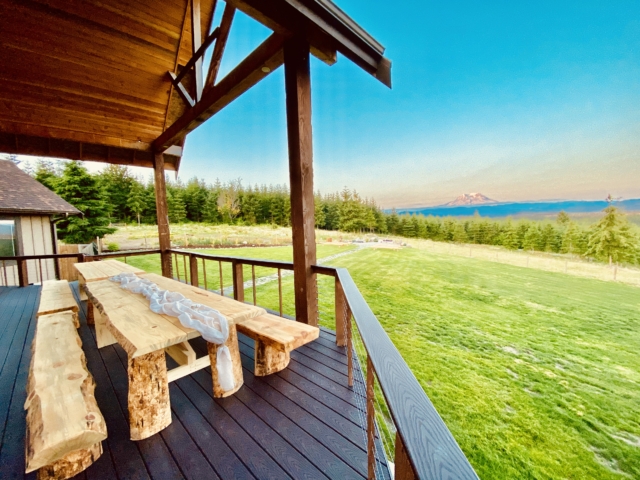 View of Mt. Rainier from Back Lodge Deck