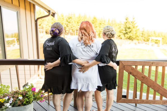 Bridesmaids on Side Deck Overlooking Ceremony Area