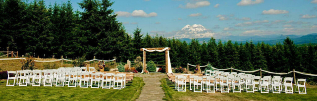 Wide View of Wedding Ceremony Set Up