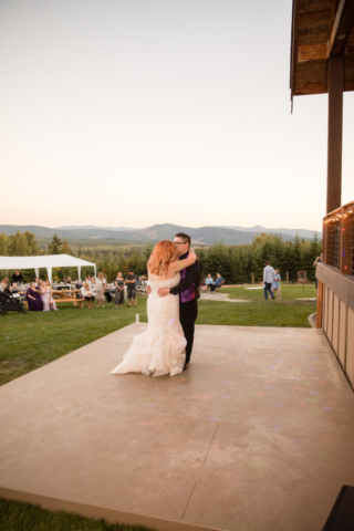 Bride and Groom Slow Dance